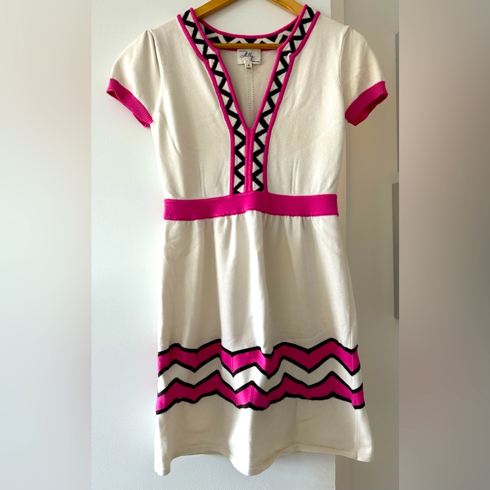 Milly geometric short sleeve dress